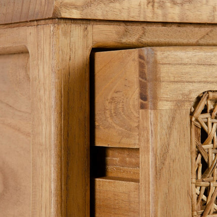 Nachttisch BATARI natürlich Holz Rattan