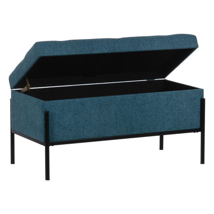 Truhe 83 x 40 x 43 cm synthetische Stoffe Metall