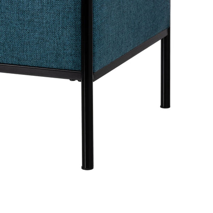 Truhe 83 x 40 x 43 cm synthetische Stoffe Metall