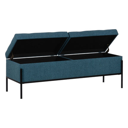Truhe 123 x 40 x 43 cm synthetische Stoffe Metall
