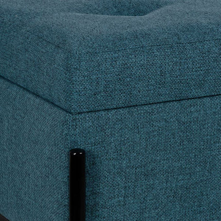 Truhe 123 x 40 x 43 cm synthetische Stoffe Metall