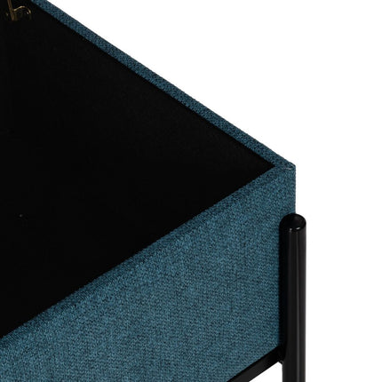 Truhe 123 x 40 x 43 cm synthetische Stoffe Metall