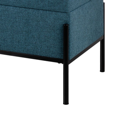 Truhe 123 x 40 x 43 cm synthetische Stoffe Metall