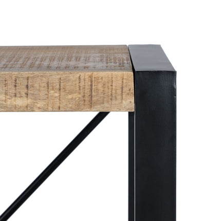 Regal MANGO 90 x 45 x 120 cm natürlich Schwarz Holz Eisen
