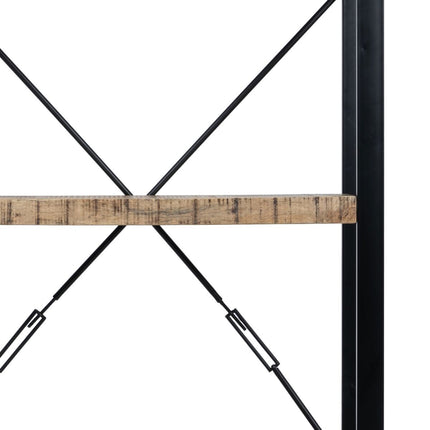 Regal MANGO 90 x 45 x 120 cm natürlich Schwarz Holz Eisen