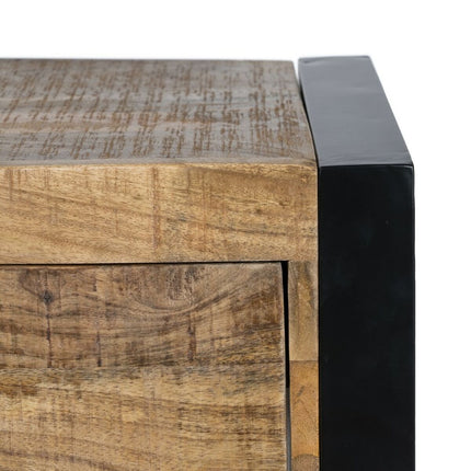 Eingangsbereich MANGO natürlich Schwarz Holz Eisen 100 x 40 x 90 cm
