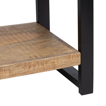 Eingangsbereich MANGO natürlich Schwarz Holz Eisen 100 x 40 x 90 cm