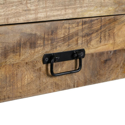 Eingangsbereich MANGO natürlich Schwarz Holz Eisen 100 x 40 x 90 cm