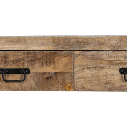 Eingangsbereich MANGO natürlich Schwarz Holz Eisen 100 x 40 x 90 cm