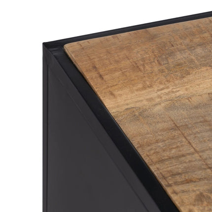 TV-Möbel MARA natürlich Schwarz Holz Eisen 150 x 40 x 55 cm