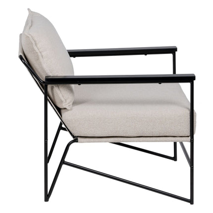 Sessel 69 x 79 x 82 cm synthetische Stoffe Beige Metall