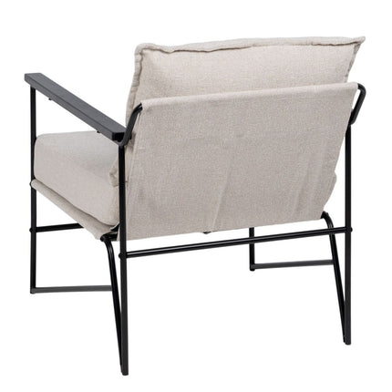 Sessel 69 x 79 x 82 cm synthetische Stoffe Beige Metall