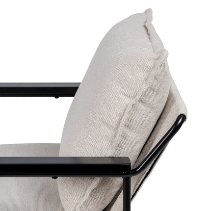 Sessel 69 x 79 x 82 cm synthetische Stoffe Beige Metall
