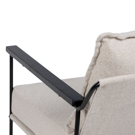 Sessel 69 x 79 x 82 cm synthetische Stoffe Beige Metall