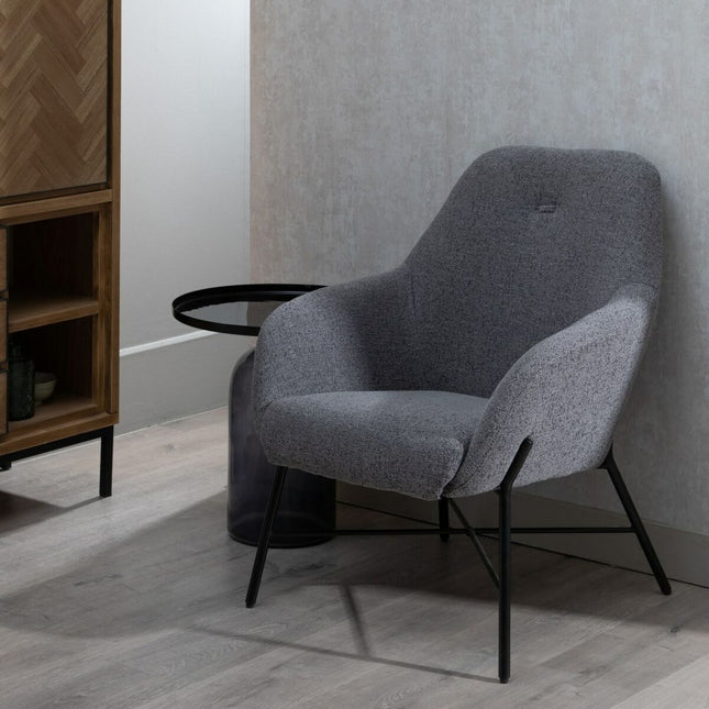 Sessel 65 x 65 x 77 cm synthetische Stoffe Grau Metall