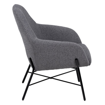 Sessel 65 x 65 x 77 cm synthetische Stoffe Grau Metall