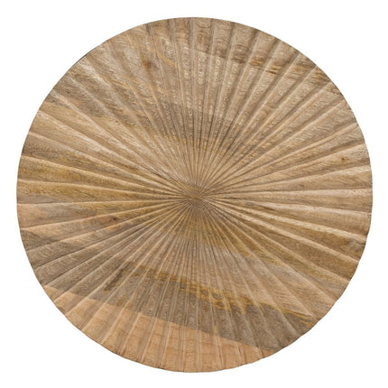 Beistelltisch 53 x 53 x 42 cm natürlich Schwarz Metall Holz