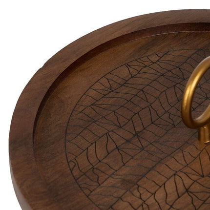 Beistelltisch Gold Holz Braun Eisen 38 x 38 x 66 cm