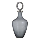 Vase Kristall Grau Metall Silber 23 x 23 x 47 cm