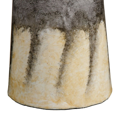 Vase Kristall Grau 18 x 18 x 31 cm Creme