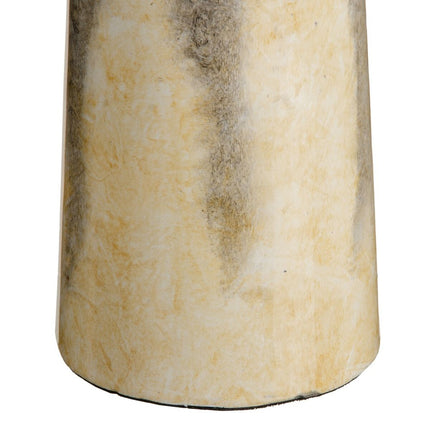 Vase 16 x 16 x 50 cm Kristall Grau Creme