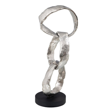 Deko-Figur 18 x 15 x 47 cm Schwarz Silber