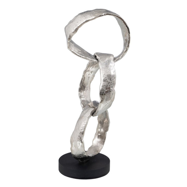 Deko-Figur 18 x 15 x 47 cm Schwarz Silber