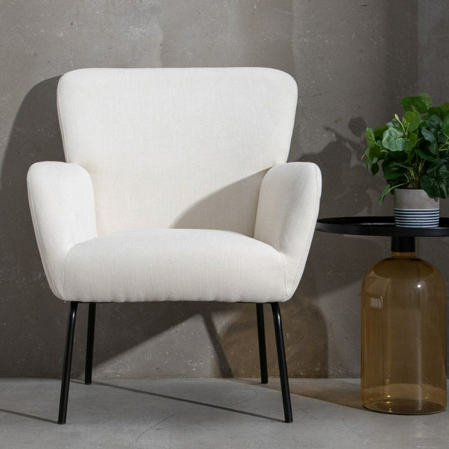 Sessel 71 x 69 x 87 cm synthetische Stoffe Metall Creme