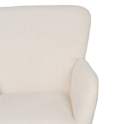 Sessel 71 x 69 x 87 cm synthetische Stoffe Metall Creme
