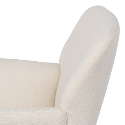 Sessel 71 x 69 x 87 cm synthetische Stoffe Metall Creme