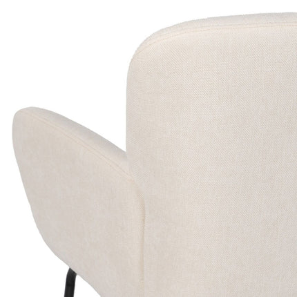 Sessel 71 x 69 x 87 cm synthetische Stoffe Metall Creme