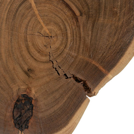 Beistelltisch 38 x 35 x 51 cm natürlich Schwarz Holz Eisen