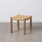 Hocker Holz 40 x 40 x 40 cm Naturfaser