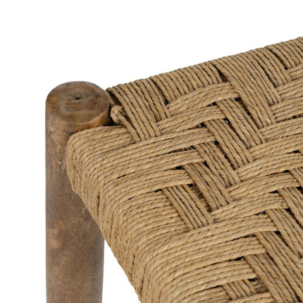 Hocker Holz 40 x 40 x 40 cm Naturfaser