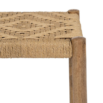 Hocker Holz 40 x 40 x 40 cm Naturfaser