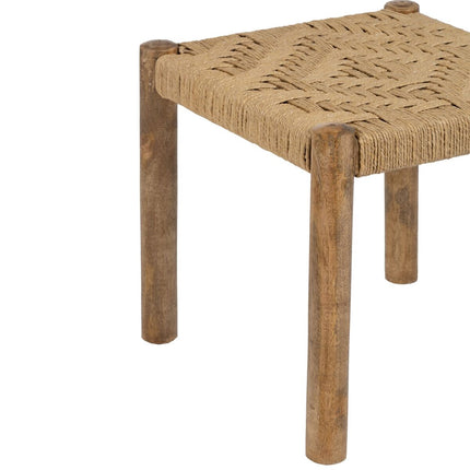 Hocker Holz 40 x 40 x 40 cm Naturfaser