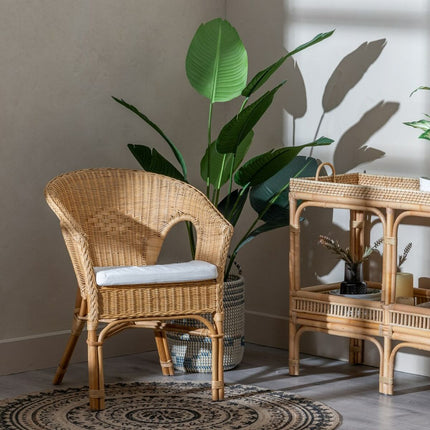 Sessel 57 x 58 x 80 cm natürlich Rattan