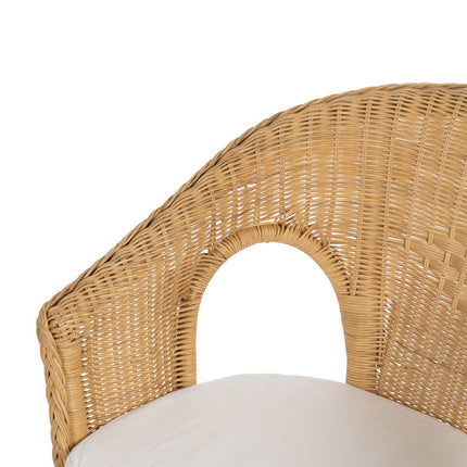 Sessel 57 x 58 x 80 cm natürlich Rattan