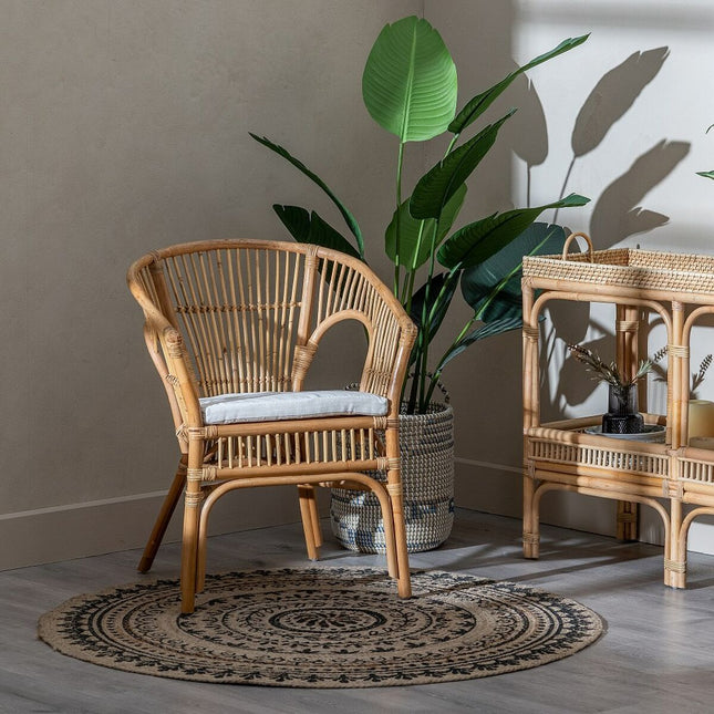 Sessel 57 x 58 x 80 cm natürlich Rattan