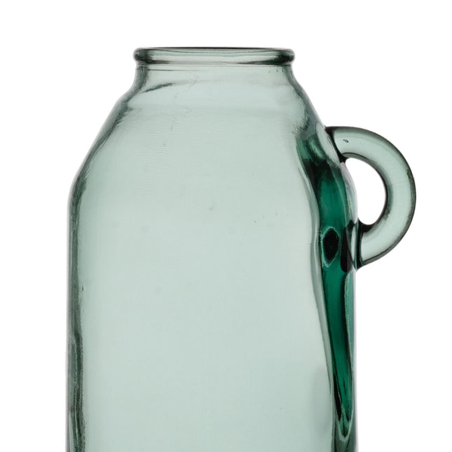 Blumenvase grün Recyceltes Glas 17 x 17 x 45 cm