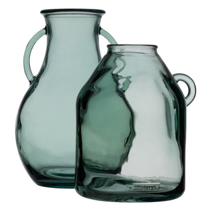 Vase grün Recyceltes Glas 20 x 20 x 32 cm