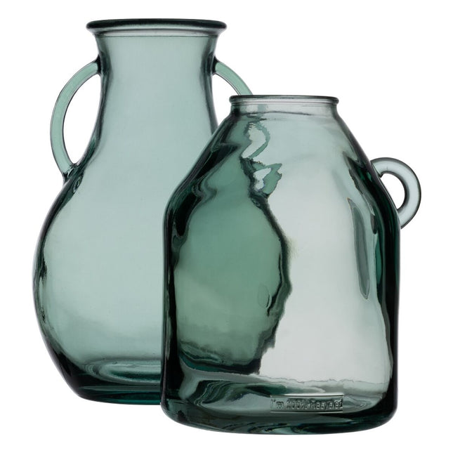 Vase grün Recyceltes Glas 20 x 20 x 32 cm
