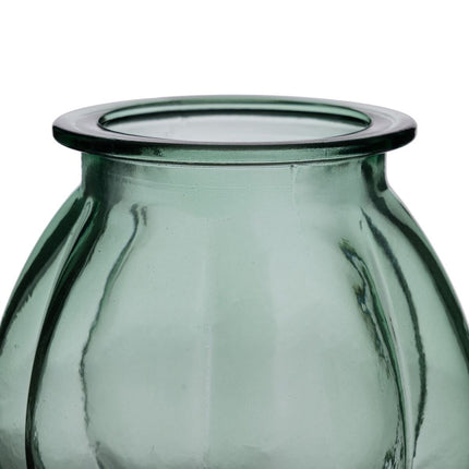 Vase Recyceltes Glas grün 18 x 18 x 16 cm