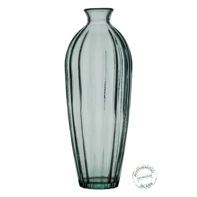 Vase Recyceltes Glas grün 12 x 12 x 29 cm