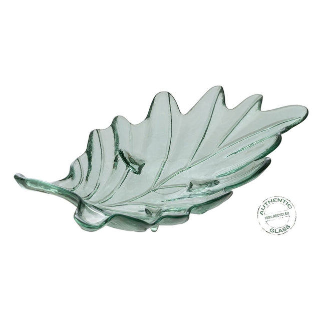 Tischdekoration 35 x 19,5 x 11 cm Recyceltes Glas grün