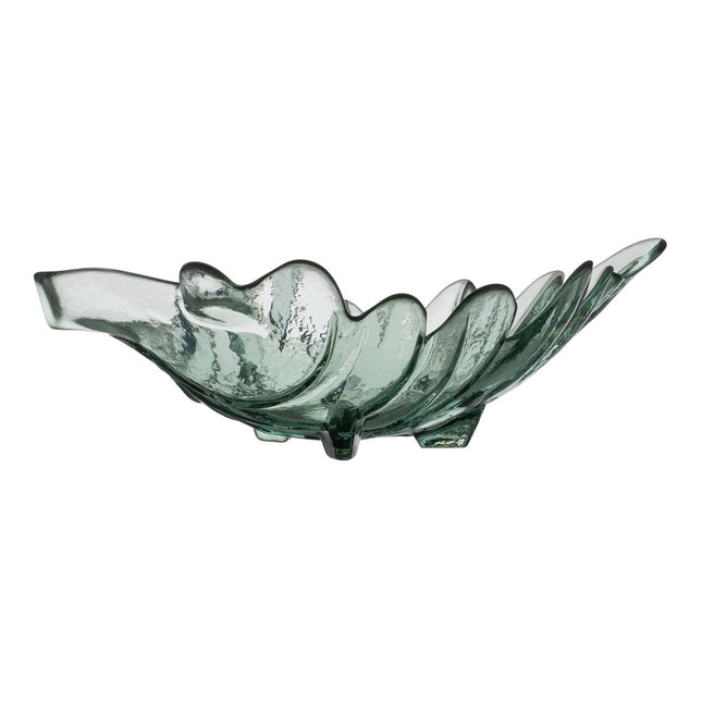 Tischdekoration 35 x 19,5 x 11 cm Recyceltes Glas grün