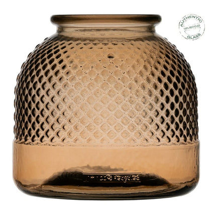 Vase Recyceltes Glas 24 x 24 x 24 cm Karamell