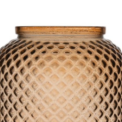 Vase Recyceltes Glas Karamell 19 x 19 x 19 cm