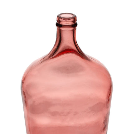 Dekorative Karaffe Rosa Recyceltes Glas 18 x 18 x 30 cm