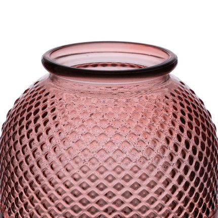Vase Rosa Recyceltes Glas 24 x 24 x 24 cm